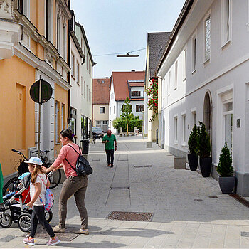 Blick von der Unteren Hauptstraße in die Weizengasse. (Foto: Stadt Freising)
