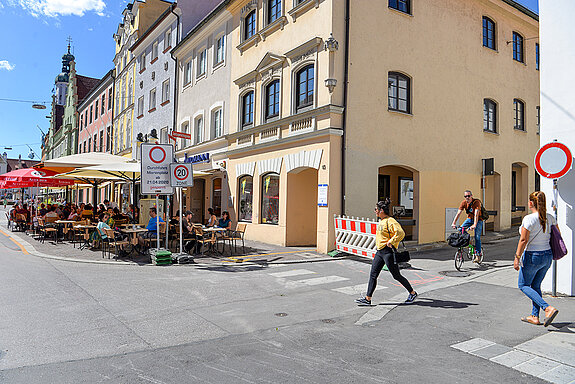 Auch die Durchfahrt von der Unteren Hauptstraße in Richtung Marienplatz ist nicht möglich.