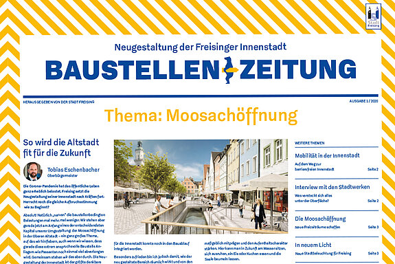 Ausschnitt der im Mai 2020 erschienenen Baustellen-Zeitung zur Innenstadt-Neugestaltung