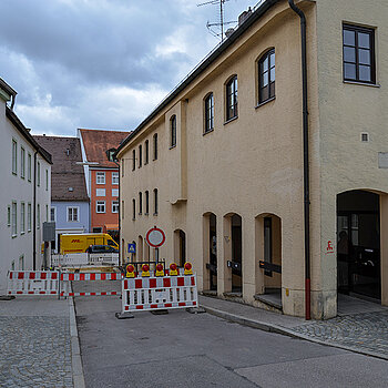 Bauarbeiten Einmündung Amtsgerichtsgasse (Foto: Stadt Freising)